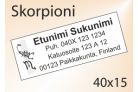 Skorpioni Tarra 40 x 15 mm